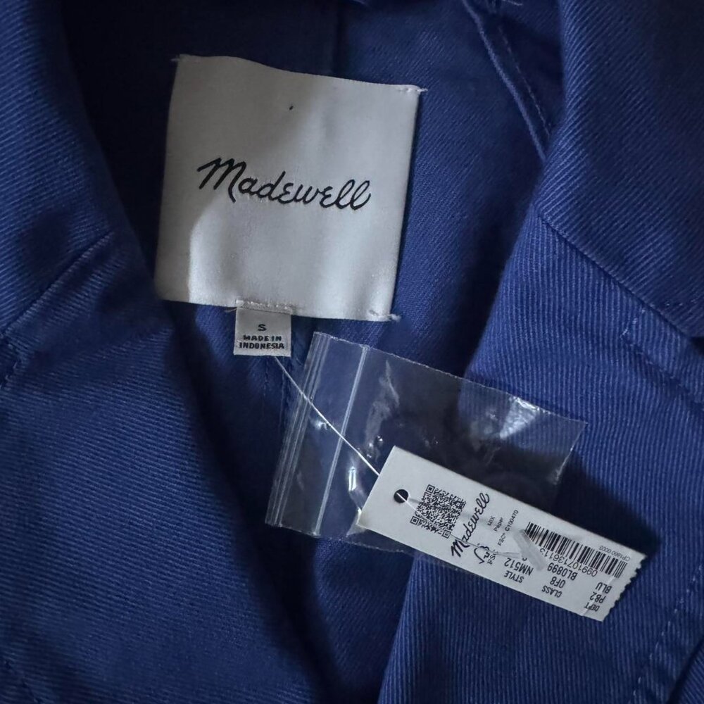 NWT Madewell Crossover Blazer in (Re)generative Chino Cobalt Blue size Small - Picture 5 of 7